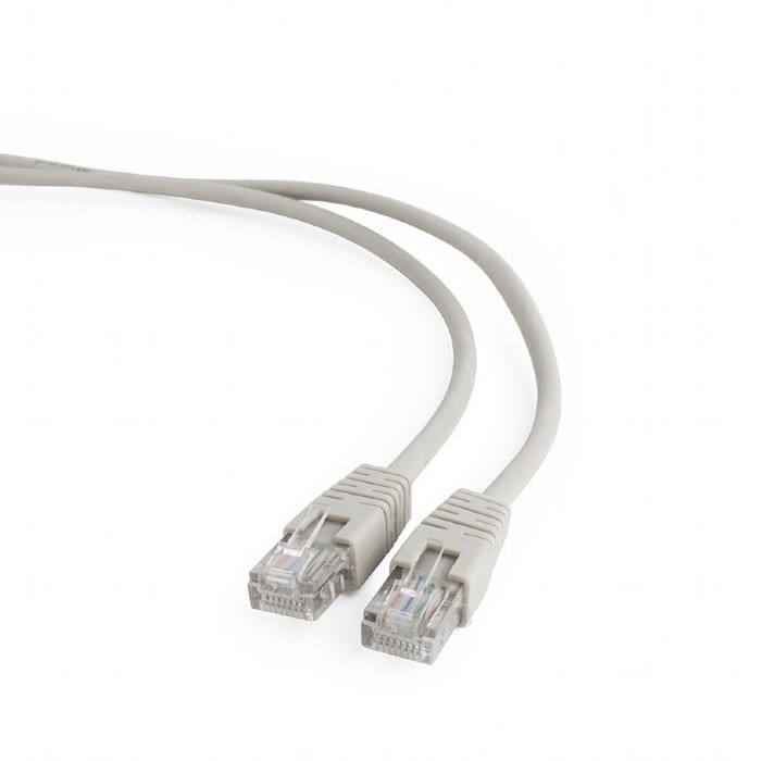 Патч-корд литий Cablexpert PP12-5M CCA, UTP, RJ45, Cat.5e, 5m, сірий