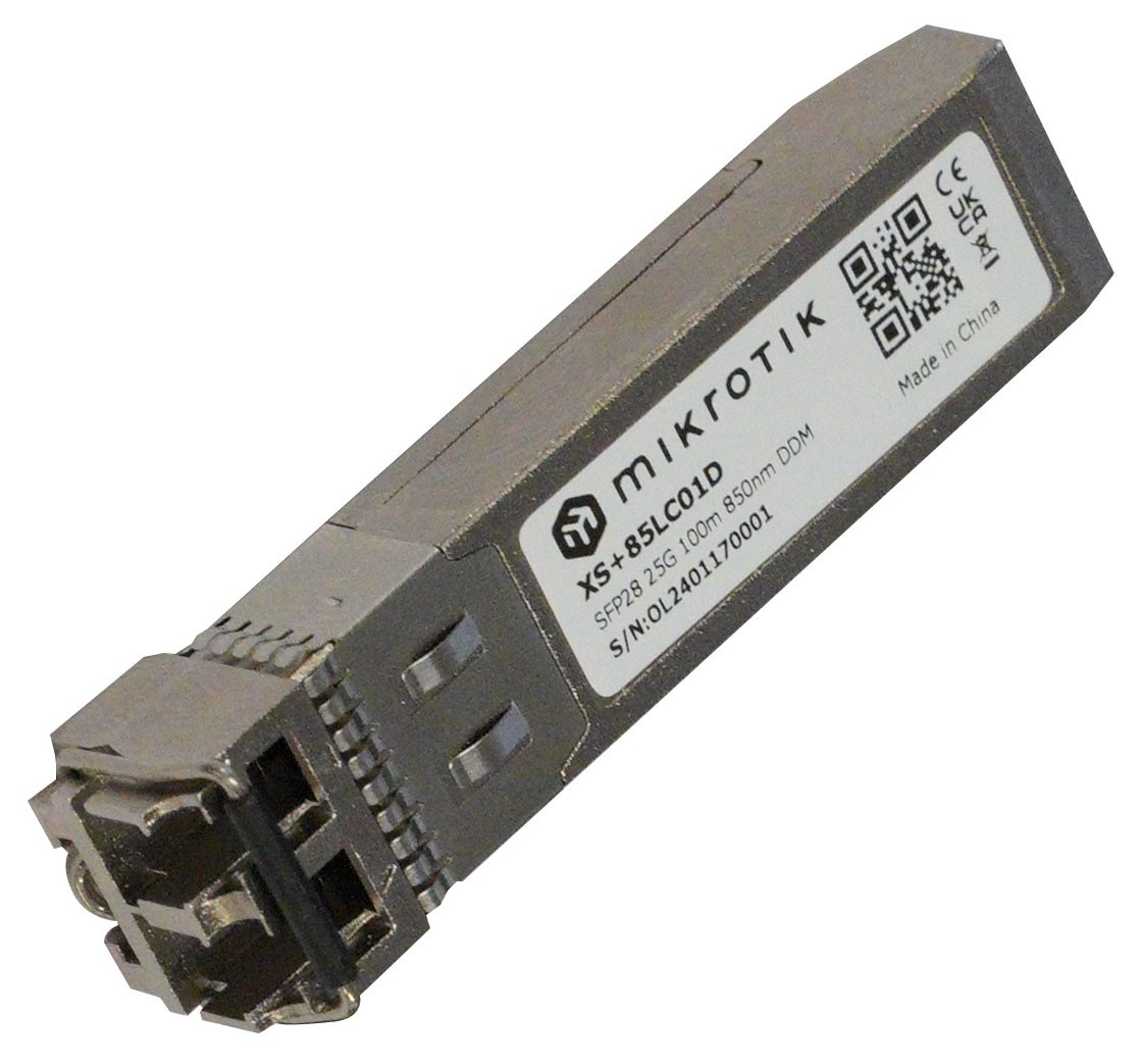 Модуль оптичний MikroTik XS+85LC01D 1.25G / 10G / 25G Багатомодове (MM) 850nm 100 м